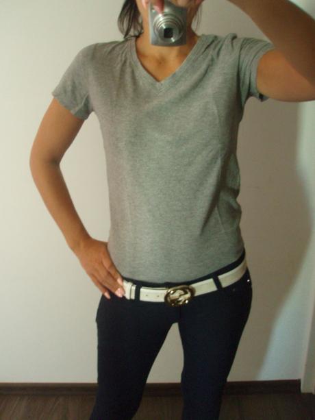 Šedé tričko upfashion, s