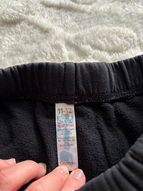 K1/ tepláky silné černé - v.11/12 let, george,152