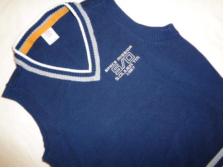 Krásná modrá přízová elegantní vesta, s.oliver,128