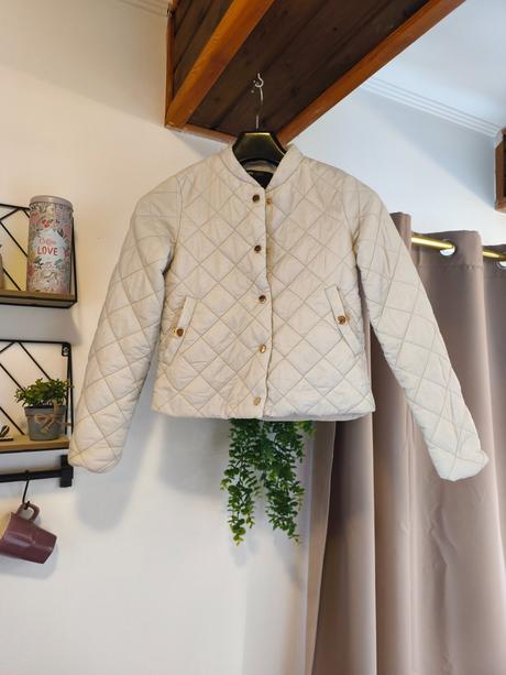 Krémová bunda / prošívaná bunda / jarní bunda, sinsay,158