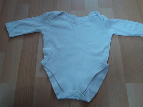Bodýčko s dlouhým rukávem - bílé, vel. 68, george,68