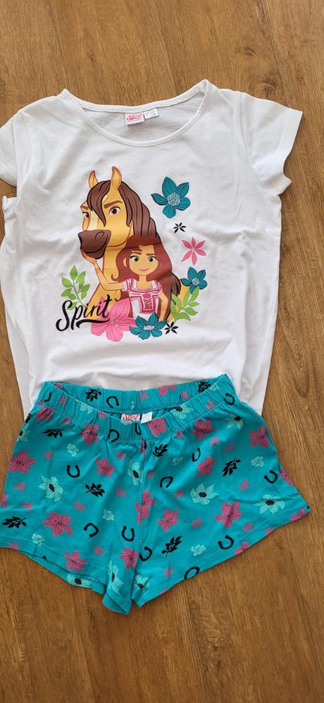 3 x krátké pyžamo minnie, kočka a kůň vel. 134/140, disney,134