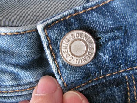 Skvělé strečové džíny ,jeggíny, lehce trhané h&m, h&m,32