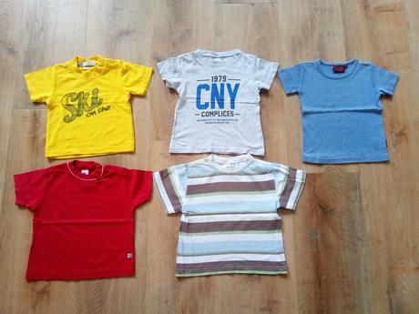 5 x tričko krátký rukáv, 86/92, vše 40kč, 86
