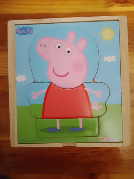 Nové woody puzzle pepa pig, 2+,