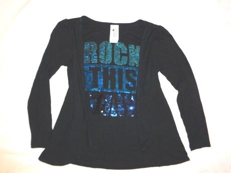 Exkluzivní černé tričko s přehozem v jednom122-128, c&a,122 / 128