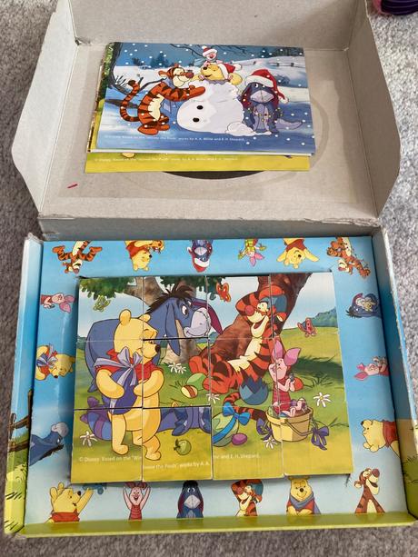 Dřevěné kostky medvídek pooh, 