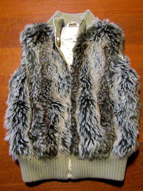 Krásná kožíšková vesta vel 134-140, alibi,140