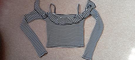 Crop top zn."pins and needles" vel."xs", xs