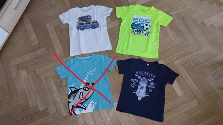 3x tričko 128/134, bonprix,128