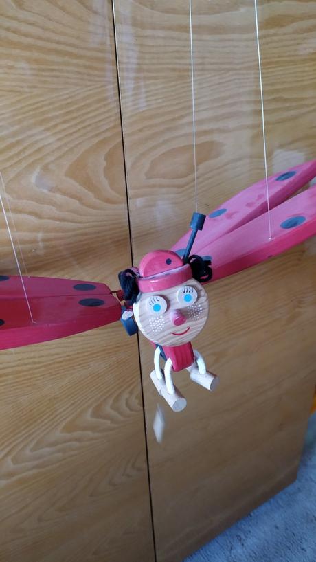 Létající dřevěna beruška,