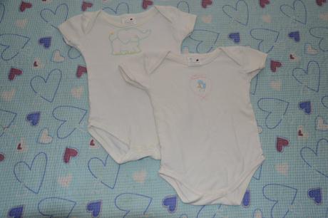 2x bavlněné body s výšivkou, ladybird,86