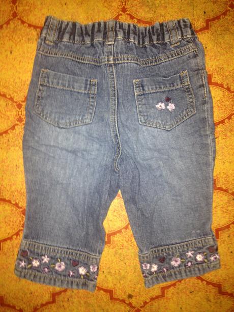 Dívčí rifle květy, h&m,74