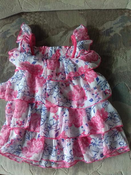 Lehounké letní šatičky 1-2roky-top stav, f&f,80