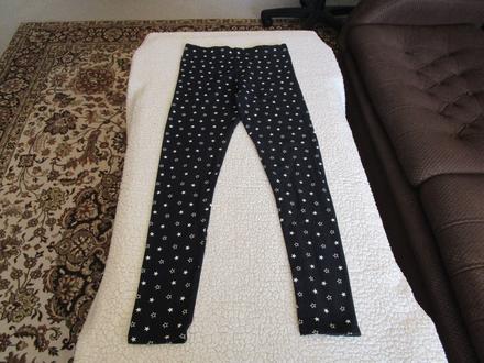 Téměř nenošené teplejší černé bavl. legíny, tesco,152