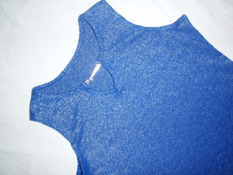 Luxusní modrostříbrný top, marks & spencer,128