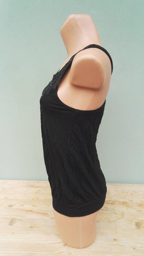 Černý zdobený top tunika mng - vel.s/m, s