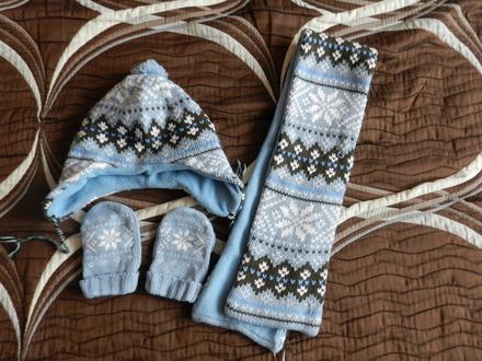 Zimní set (čepice, šála, rukavice), next,92
