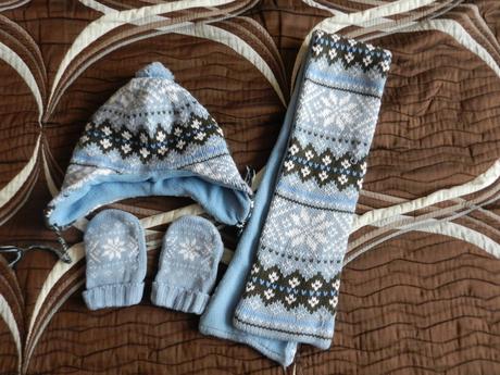 Zimní set (čepice, šála, rukavice), next,92