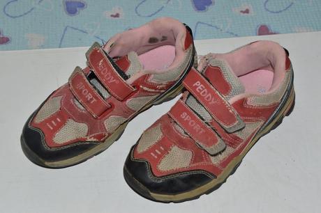 Červeno-růžové sportovní boty, botasky peddy, peddy,32