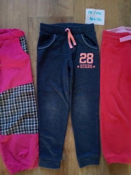 2 x tepláky, vel 110/116, faf, f&f,110