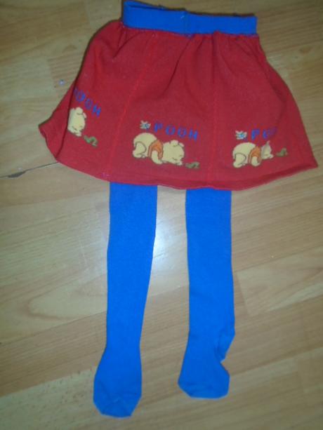 Punčocháče se sukní vel 92/98 medvídek pooh, 92 / 98