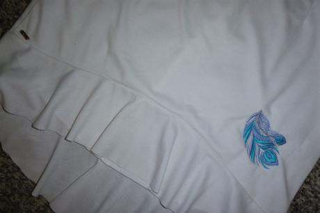 Sukně kanýrková s pírkem - vel.m-l, l