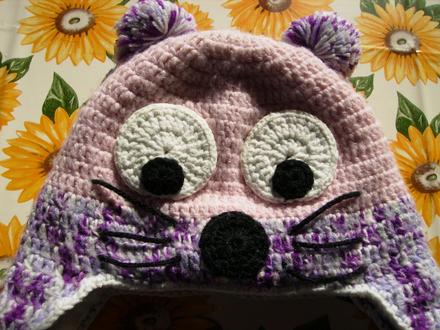 Čepice zimní-myška vel.3,5- 4 roky, 104