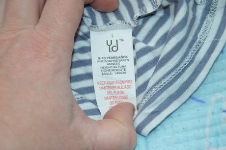 134 140 yd bavlněné prouhaté tričko, 134