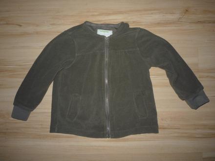 Dívčí khaki mikina na zip, vertbaudet,116