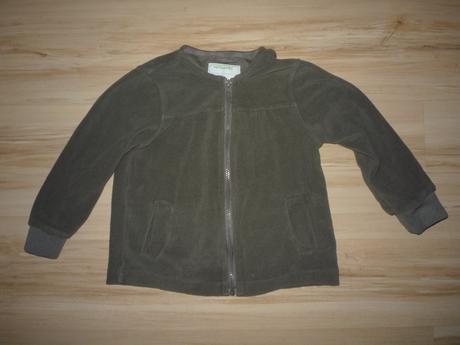 Dívčí khaki mikina na zip, vertbaudet,116