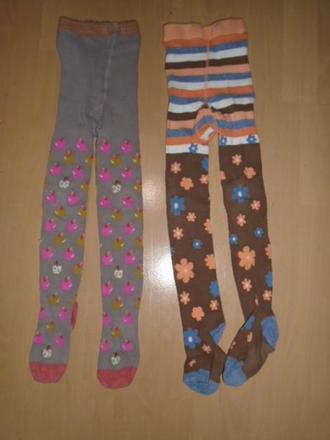 Punčocháče 2ks jablíčka pruh next 4-6 let, next,110