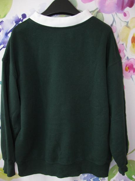 Dívčí tmavě zelená bavlněná mikina s nápisem h&m, h&m,140