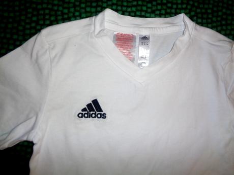 Bílé bavlněné tričko adidas 7/8 let, adidas,128