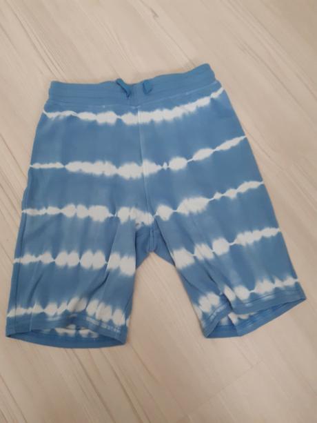 Modré batikované kraťasy h&m vel. 140, h&m,140