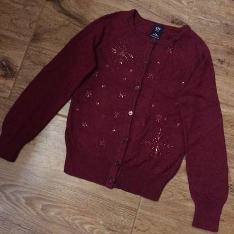 Propínací svetřík zdobený korálky gap, gap,122