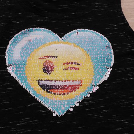 Emoji top v cerne vel.134/140, 134