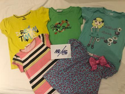 Set 5 tricek divci h&m, kids, lupilu, name it, 110