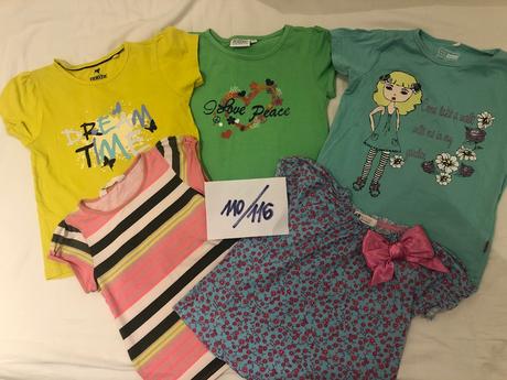 Set 5 tricek divci h&m, kids, lupilu, name it, 110