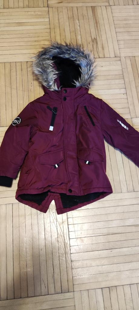 Vínová zimní bunda primark 2-3 roky 98 cm, primark,98