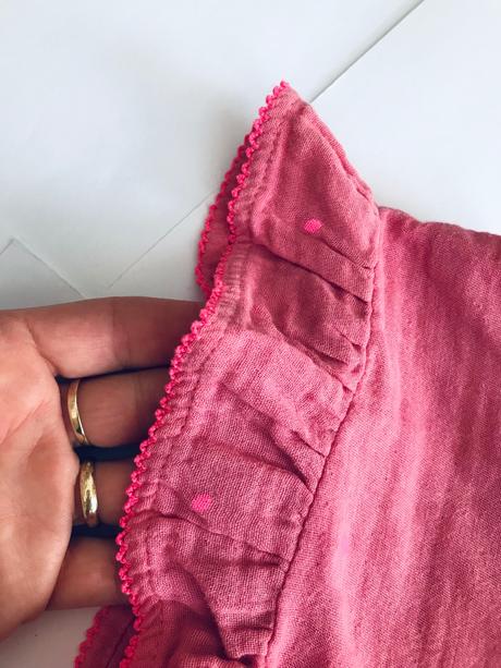 Ob/ tunika starorůžová s puntíky - v.5/6 let, george,116