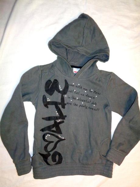 Super moderní tmavošedá mikina 158/164, crashone,158