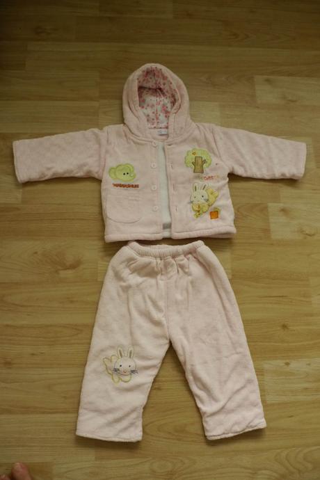 Vyteplana bunda s kalhotami 74/80, 74