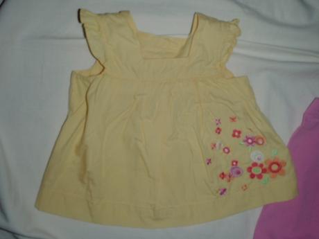 Komplet žluté vyšívané tuničky a legín s kraječkou, girl2girl,62