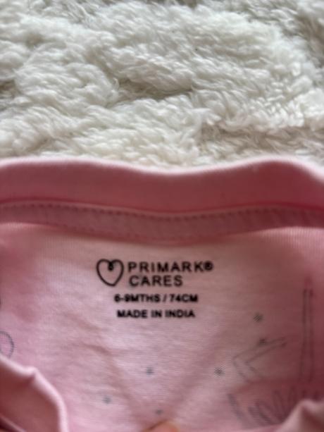 Triko růžové s baletkou - v.6/9 měs., primark,74