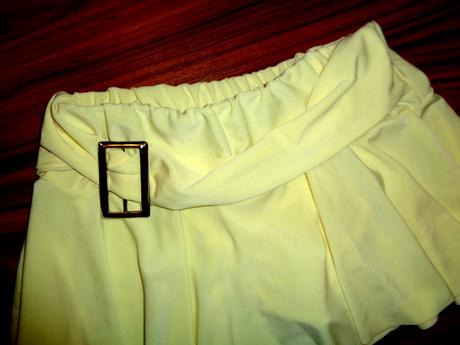 Luxusní svítivě žlutá sukně se sponou, girl2girl,122