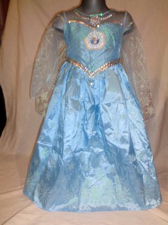 Karneval - šaty frozen elsa se závojem - 5-6 let, 