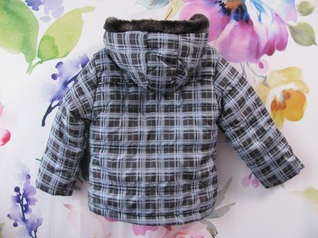 Tenčí zimní světle modrá bunda s kapucí, early days,80