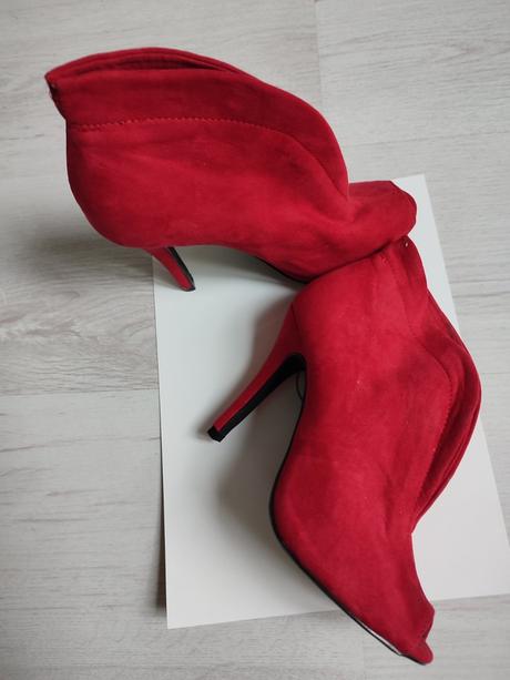 Červené boty na podpatku, jenny fairy , velikost 3, 38