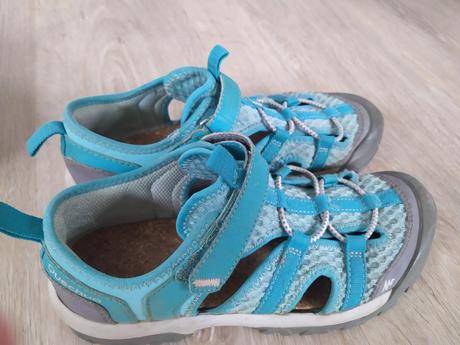 Zelené sandály s plnou špičkou, quechua,33